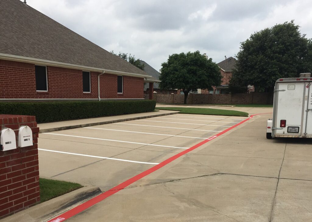 church parking lot striping