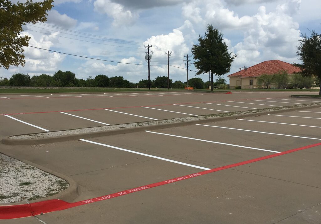 church parking lot striping